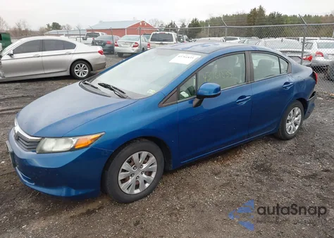 2012 Honda Civic Lx from USA, damaged, VIN 2HGFB2F52CH535738